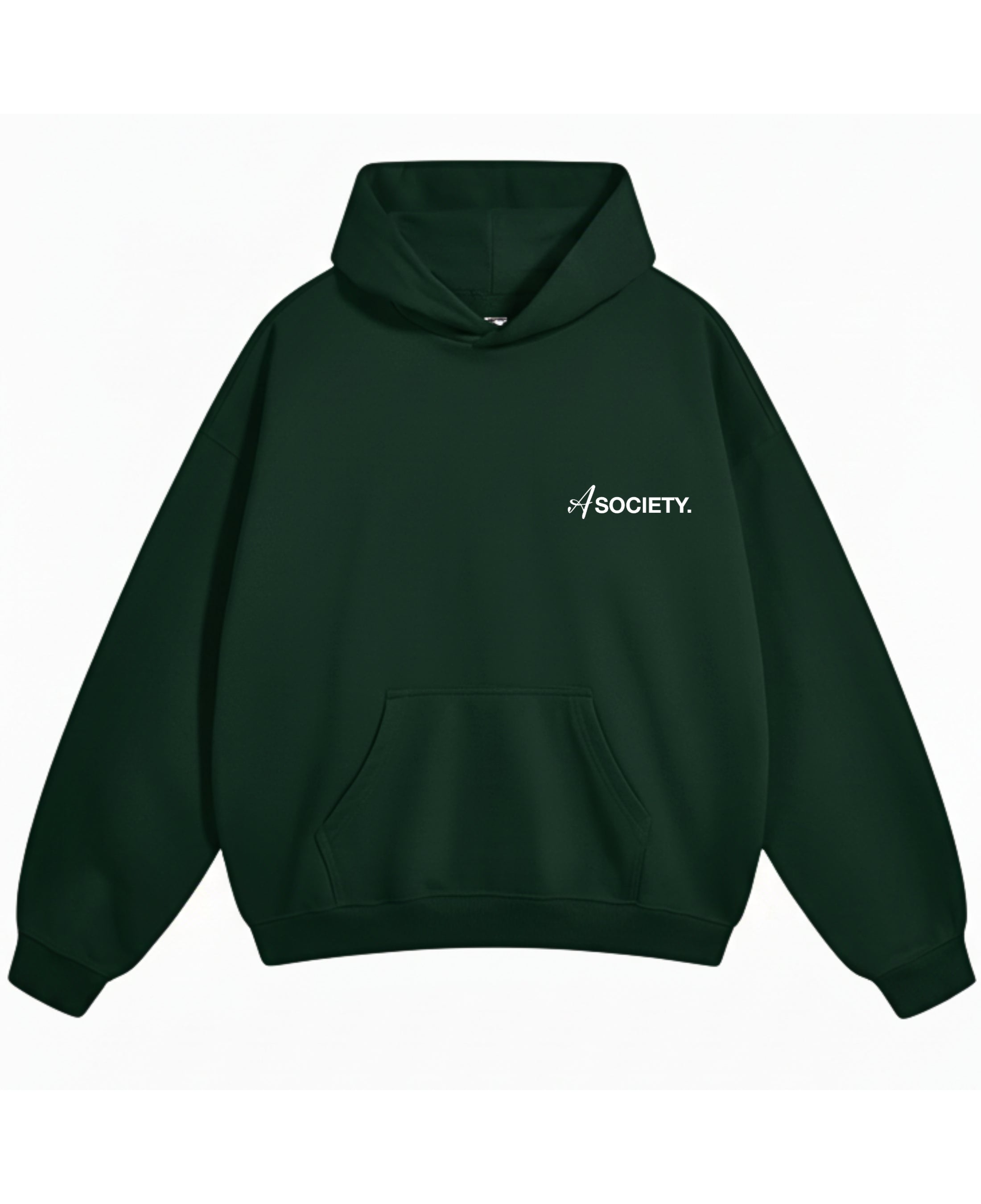 Bottle Green Oversized Hoodie Front Design